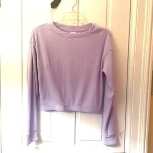 No Boundaries Lavender Ribbed Long Sleeve Top size Small (3-5)